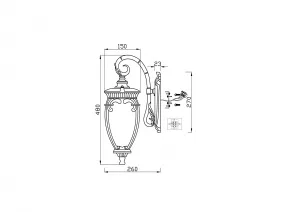 Настенный светильник (бра) Maytoni Outdoor O414WL-01GB