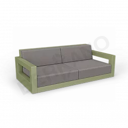 Диван Quarter lounge с подушками Olive green / Graphite