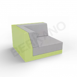 Угловой модуль Quarter modular с подушками Spring Green / Gray