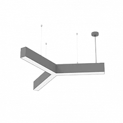 Светодиодный светильник VARTON X-line Y-образный 30 Вт 3000 К 790x912x100 мм металлик с рассеивателем опал и торцевыми крышками (4 шт.)