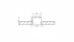 Встраиваемый алюминиевый профиль Design LED LE 4932, 2500 мм, белый, LE.4932-W-R  SWG