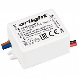 Блок питания ARJ-KE13300-PFC-TRIAC-A (4W, 300mA) (Arlight, IP44 Пластик, 5 лет)