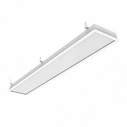Светодиодный светильник "ВАРТОН" GR270/F 2.0 35 Вт 3000К с рассеивателем опал 1215*207*50мм с планками для подвеса IP40 c РАМКОЙ монтажный размер 1188х180мм диммируемый по протоколу DALI