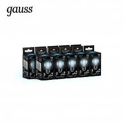 Лампа Gauss Filament Шар 5W 450lm 4100К Е27 LED 1/10/50