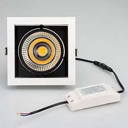 Светильник CL-KARDAN-S152x152-25W White6000 (WH-BK, 30 deg) (Arlight, IP20 Металл, 3 года)