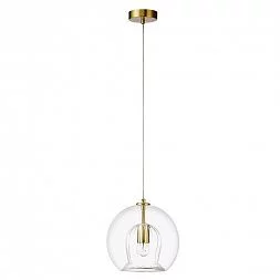 Светильник подвесной Crystal Lux LUISA SP1 BRASS/TRANSPARENT