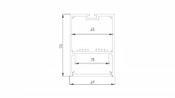 Подвесной/накладной алюминиевый профиль Design LED LS 4970, 2500 мм, анодированный, LS.4970-R  SWG