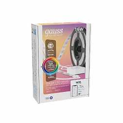 Лента Gauss Smart Home 16W 1400lm 3000-6000К 100-240V IP20 5м RGBW+изм.цвет.темп.+дим/ LED 1/20