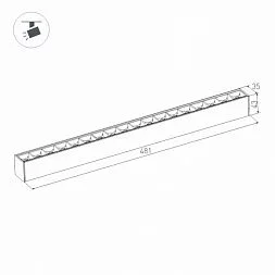 Светильник MAG-LASER-45-L480-18W Day4000 (WH, 15 deg, 24V) (Arlight, IP20 Металл, 3 года)