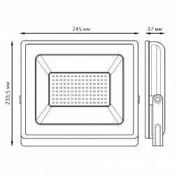 Прожектор светодиодный Gauss Elementary G2 100W 9490lm IP65 3000К черный 1/16