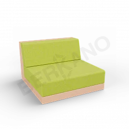 Диван Quarter modular средний с подушками Terracotta / Green